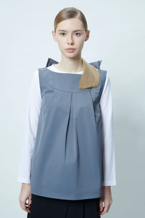 HOODED POLYESTER SLEEVELESS TOP