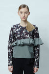 FLORAL PRINT RUFFLED BLOUSE